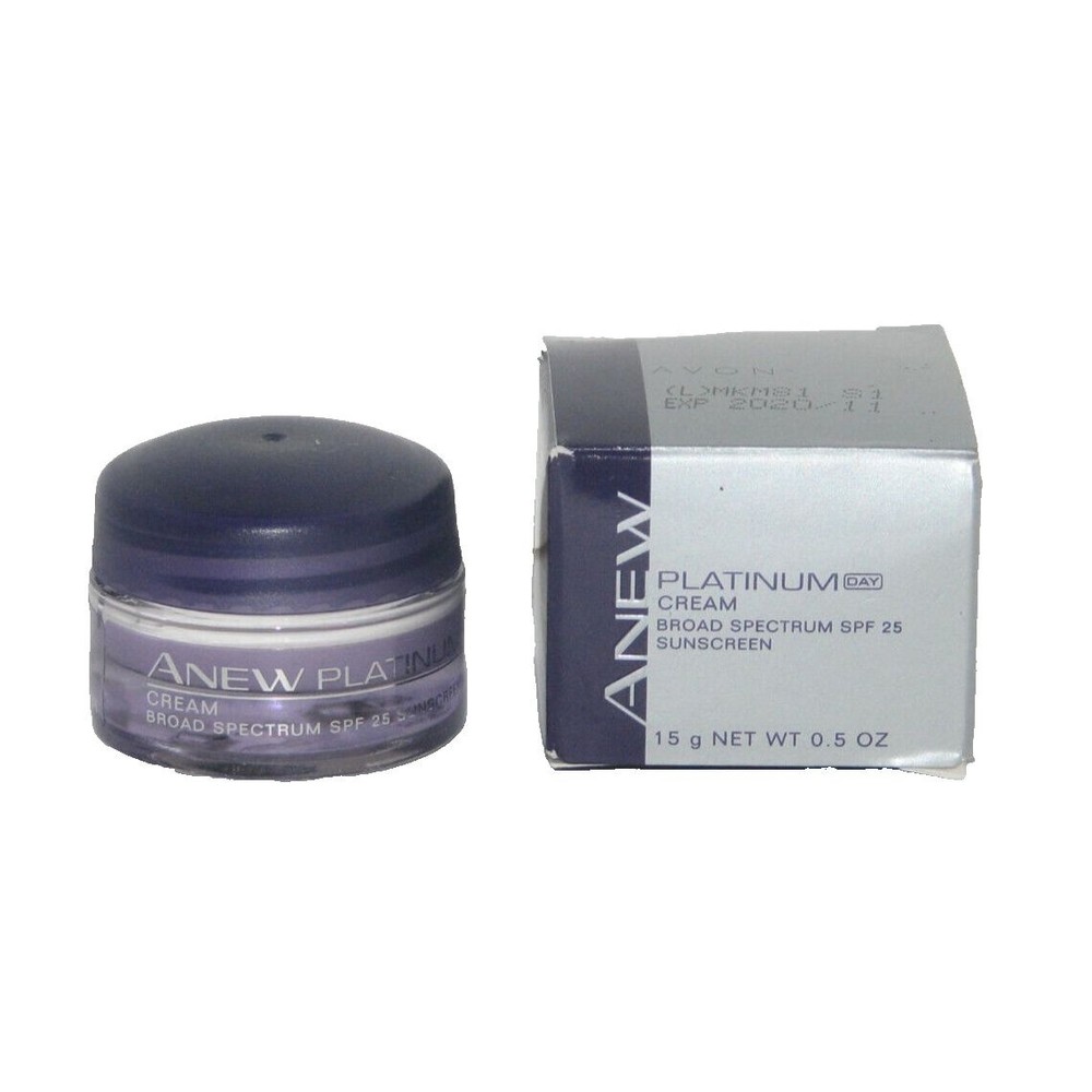 Avon Anew Platinum Day Cream Broad Spectrum SPF 25 Sunscreen 0.5 oz